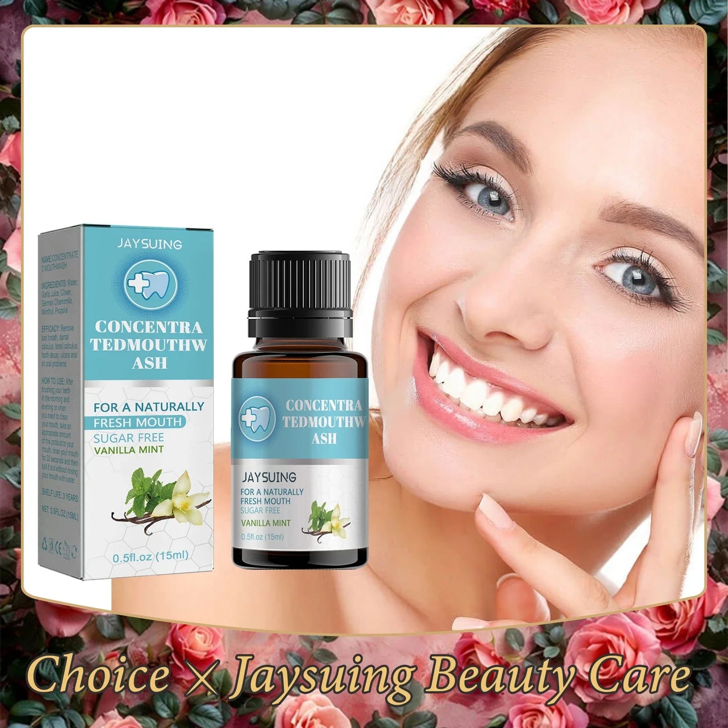 Jaysuing Alcohol-Free Whitening Mouthwash – Fresh Breath & Gums