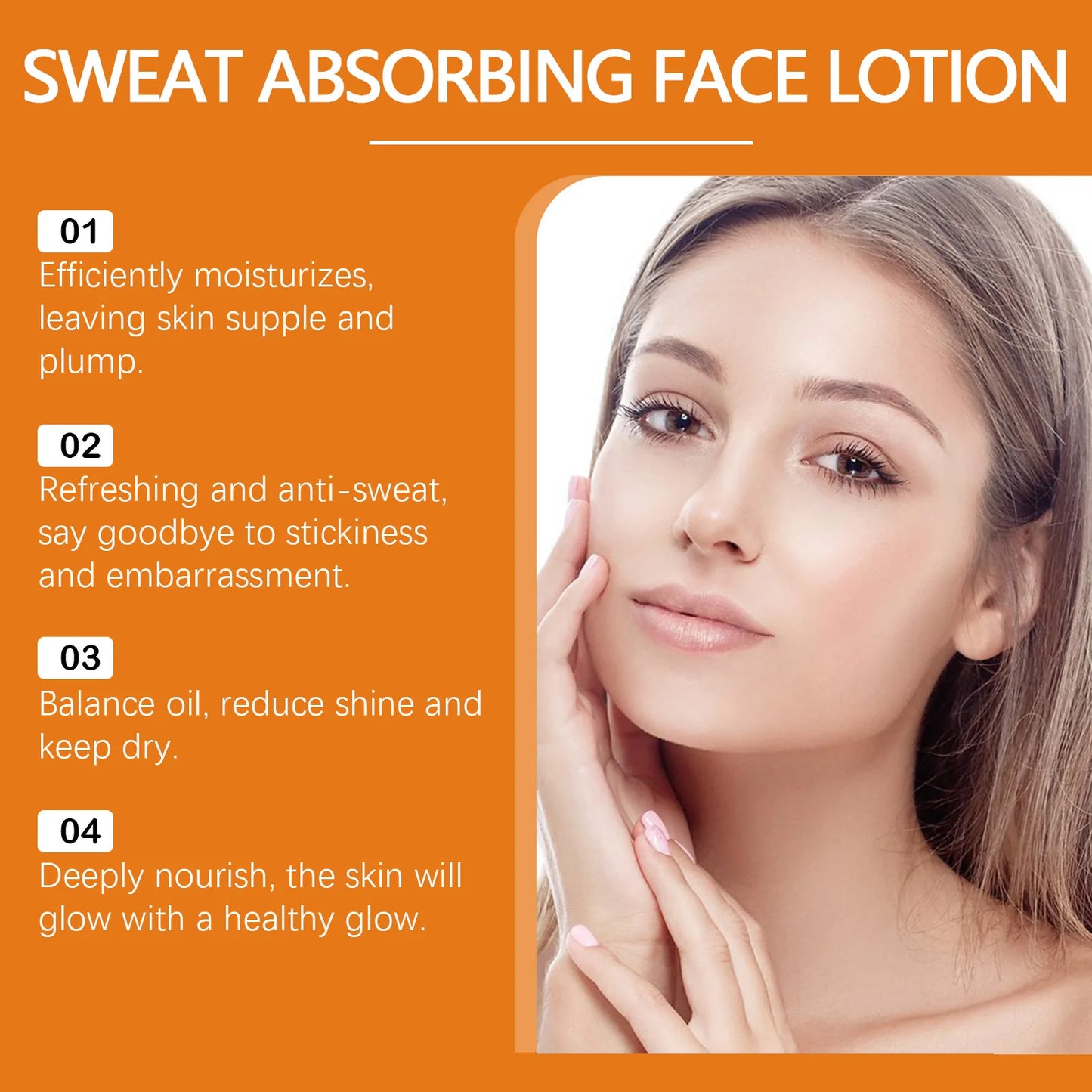 Sweat Absorbing Lotion for Face Oil Control Improve Roughness Lasting Refreshing Prevent Clogging Pore Moisturizing Face Cream Peaceful Pleasures Health and Wellness