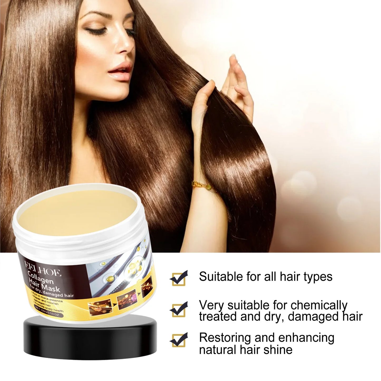 EELHOE Collagen Hair Mask – Deep Repair & Nourishment 100g