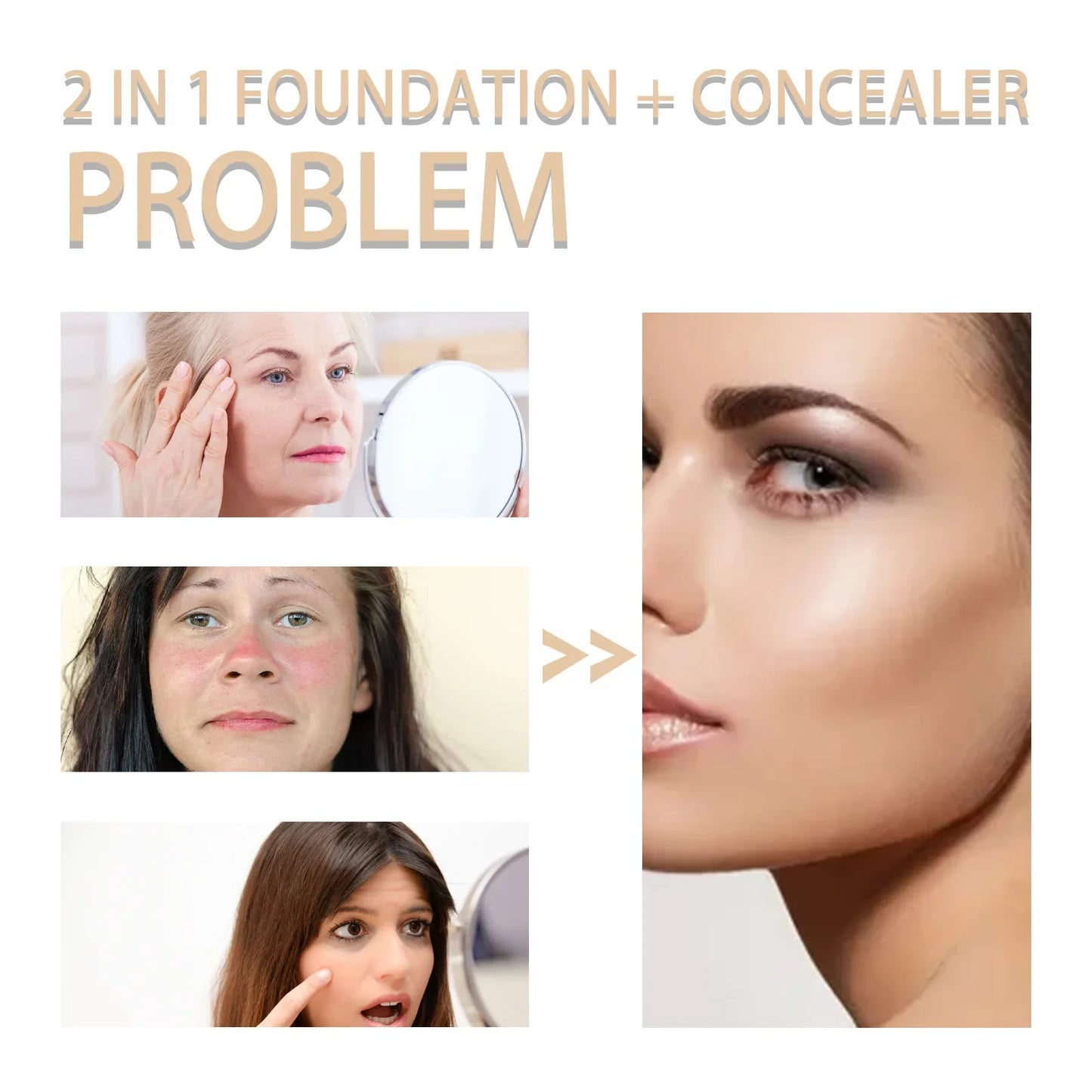 EELHOE 2-in-1 Concealer Foundation Stick – Full Coverage 7ml
