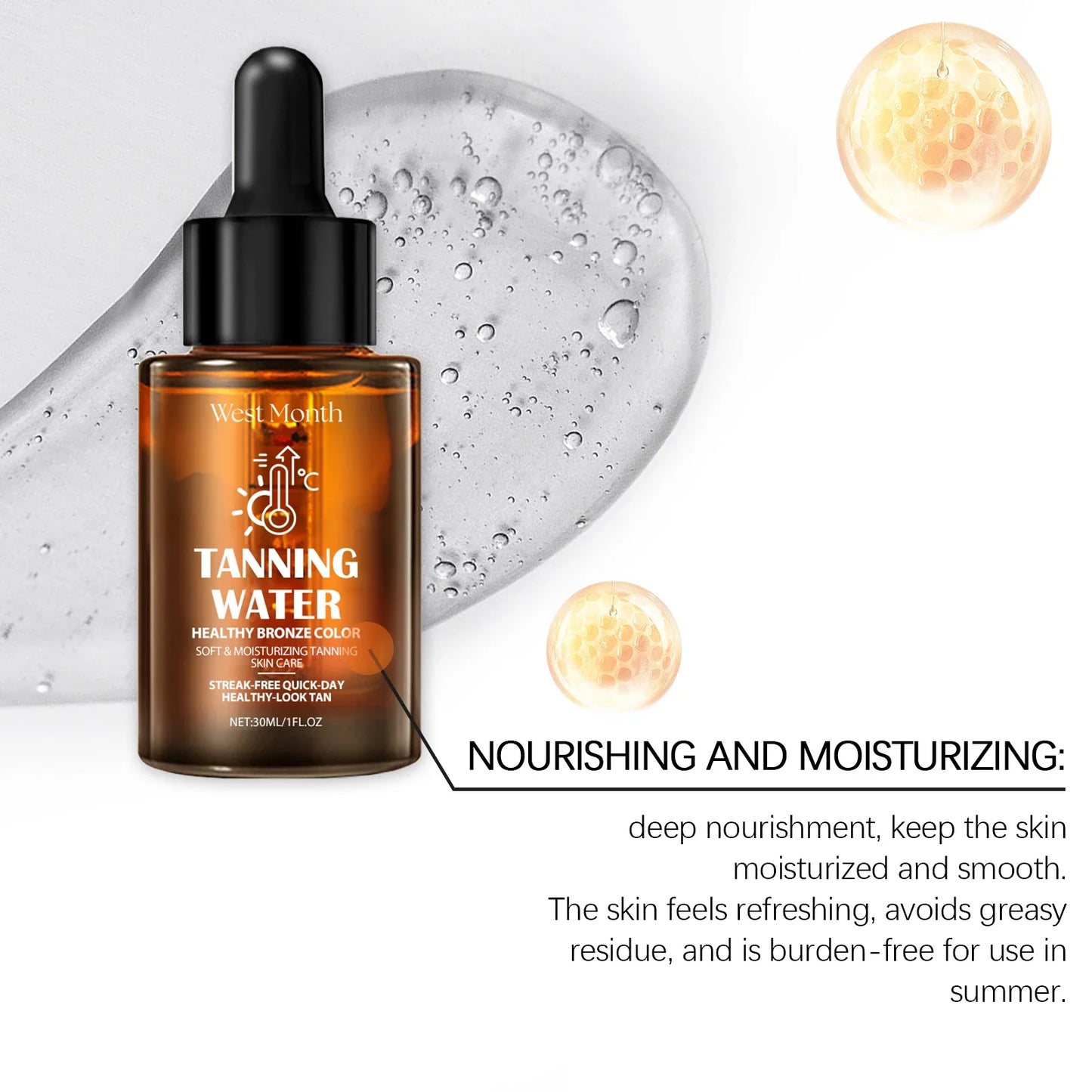 30ml Sunless Self-Tanning Serum – Natural Bronze Glow & Moisture