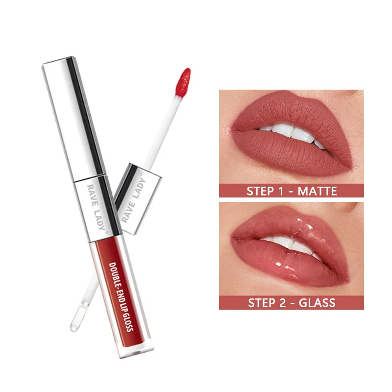 RAVE LADY 2-in-1 Double-End Lip Gloss & Shimmer Lipstick