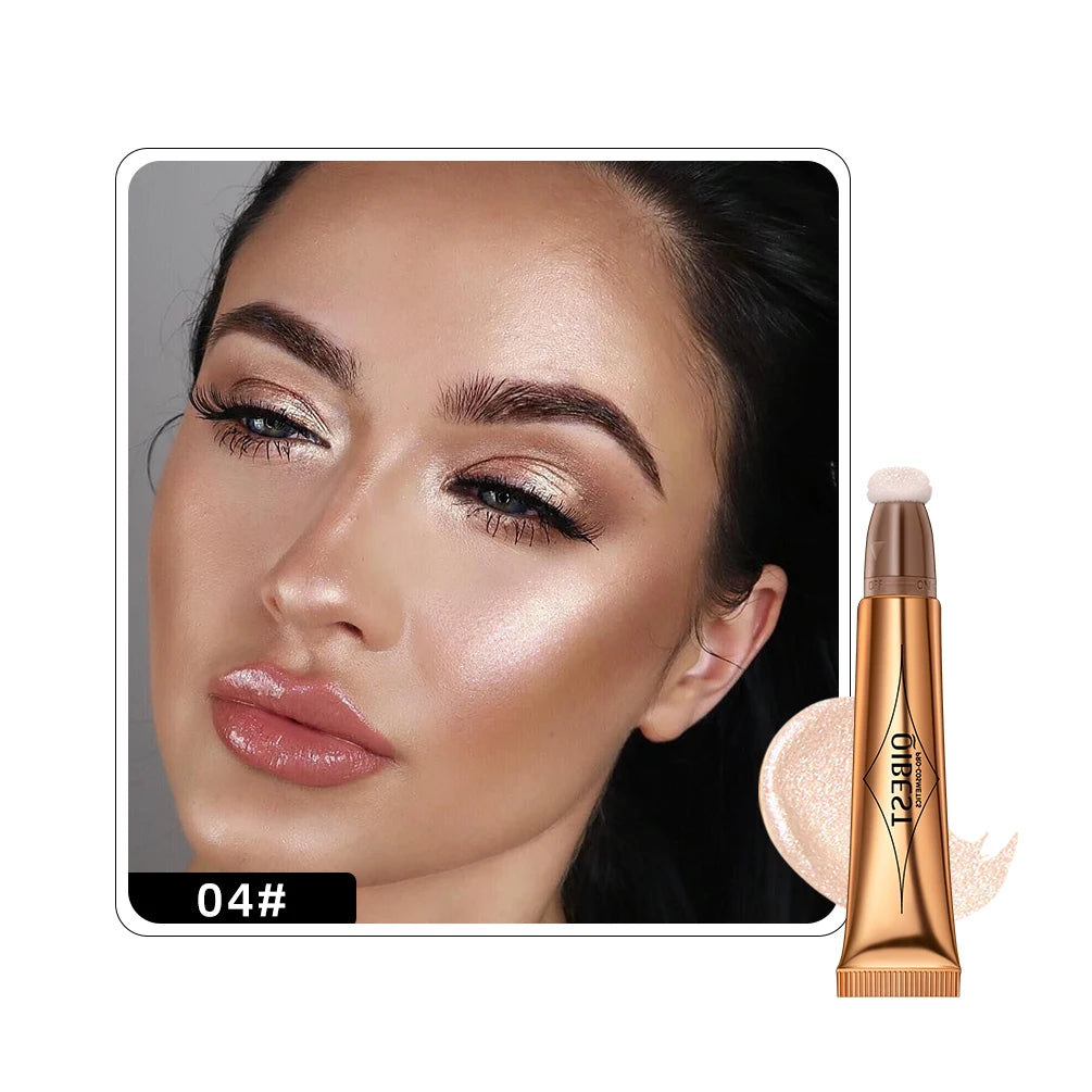 QIBEST Pink Peach Liquid Blush Velvet Matte Blusher Face Pigment Stick Lasting Natural Cream Cheek Tint Blush Makeup Contouring Peaceful Pleasures Health and Wellness 04 Liquid Highlight