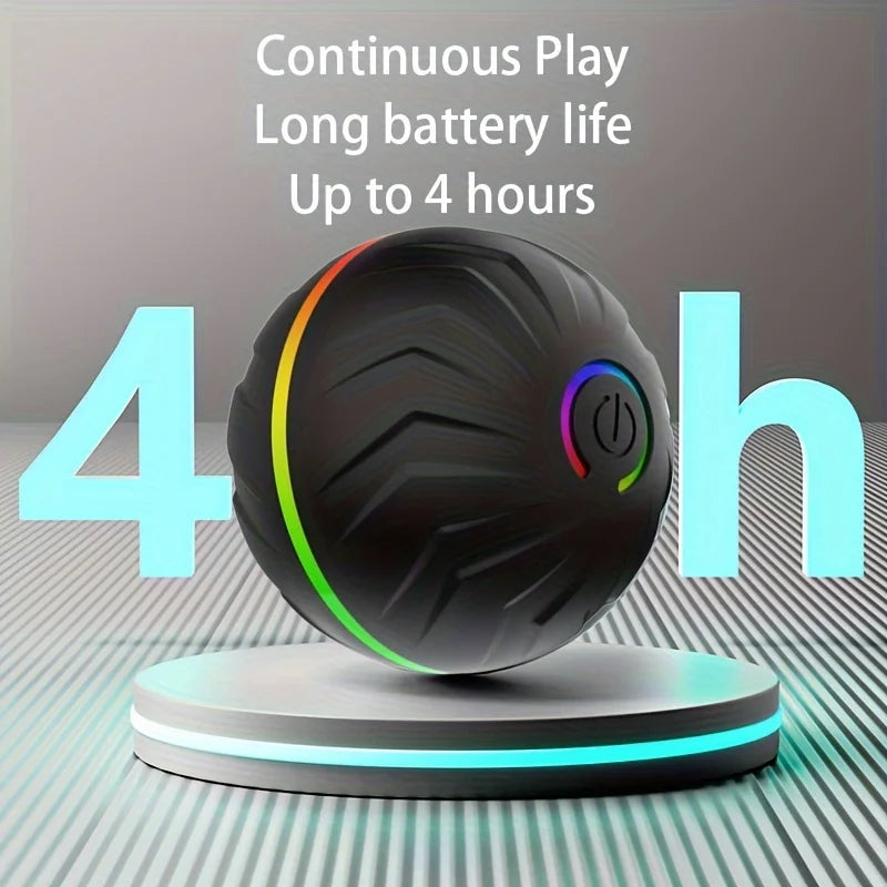 Intelligent dog toy, interactive pet toy, random rolling and jumping, colorful lights, long-lasting battery life of 4 hours, inc Peaceful Pleasures Health and Wellness