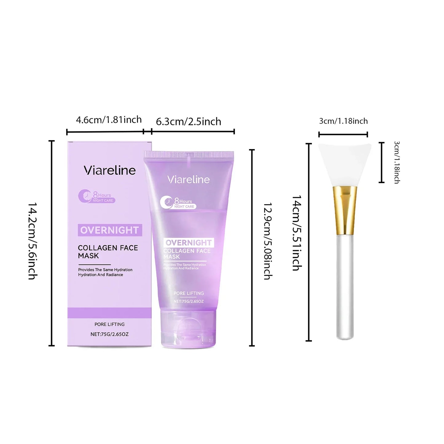 Viareline Collagen Overnight Peel Mask – Hydrate & Refine Pores