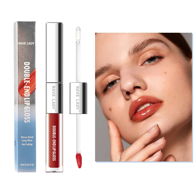 RAVE LADY 2-in-1 Double-End Lip Gloss & Shimmer Lipstick