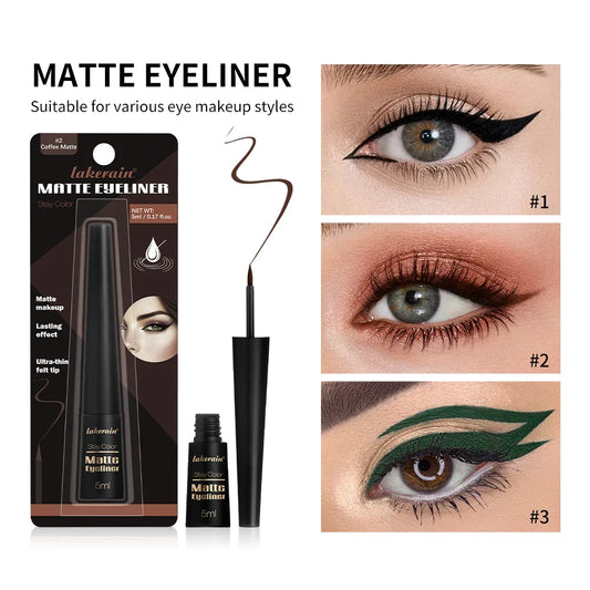 Matte Liquid Eyeliner – 17H Waterproof, Vegan, Smudge-Proof Liquid Eyeliner Oasis Select