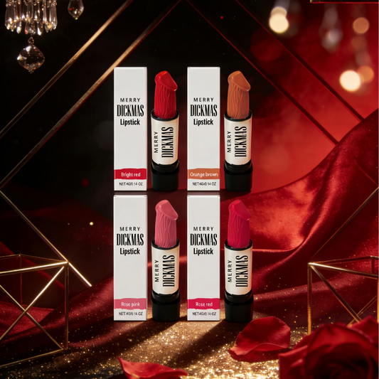 Merry Dickmas Funny Lipstick | Naughty Christmas Gift for Women Novelty Lipstick Peaceful Pleasures Health and Wellness