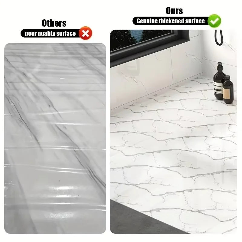 Marble Tile Peel & Stick Wallpaper – Waterproof Foam Wall Sticker