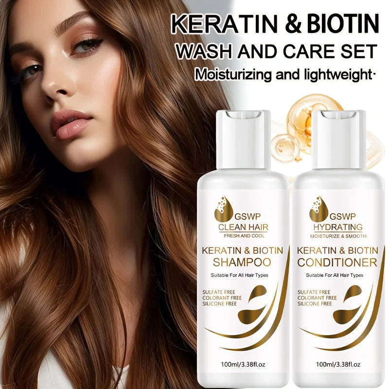 GSWP Keratin Biotin Shampoo & Conditioner Set 200ml