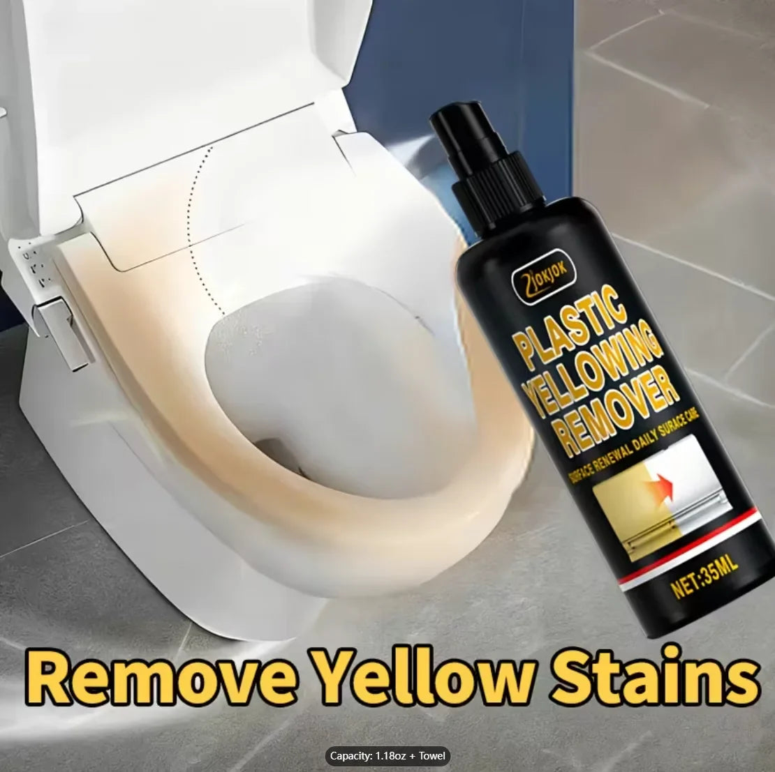 Plastic Yellowing Remover Spray – AC, Car & Appliance Restorer