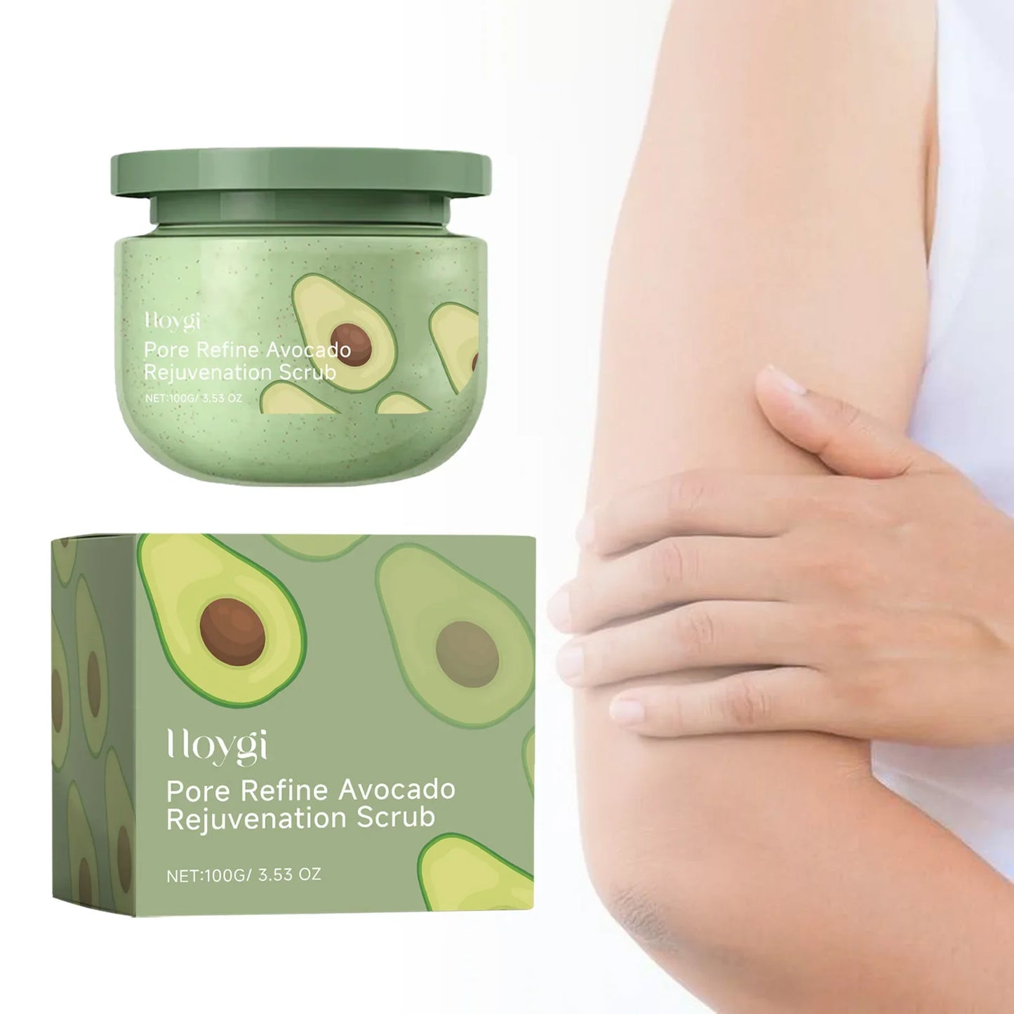 Hoygi Avocado Body Scrub 100g – Exfoliate, Hydrate & Glow