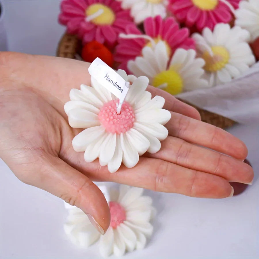 3D Daisy Flower Silicone Mold – DIY Candle, Resin & Soap
