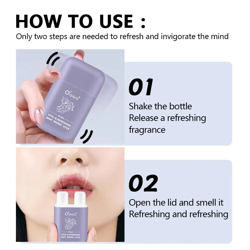 O'cheal Double Hole Cooling Mint Energizing Inhaler Stick 3-Pack