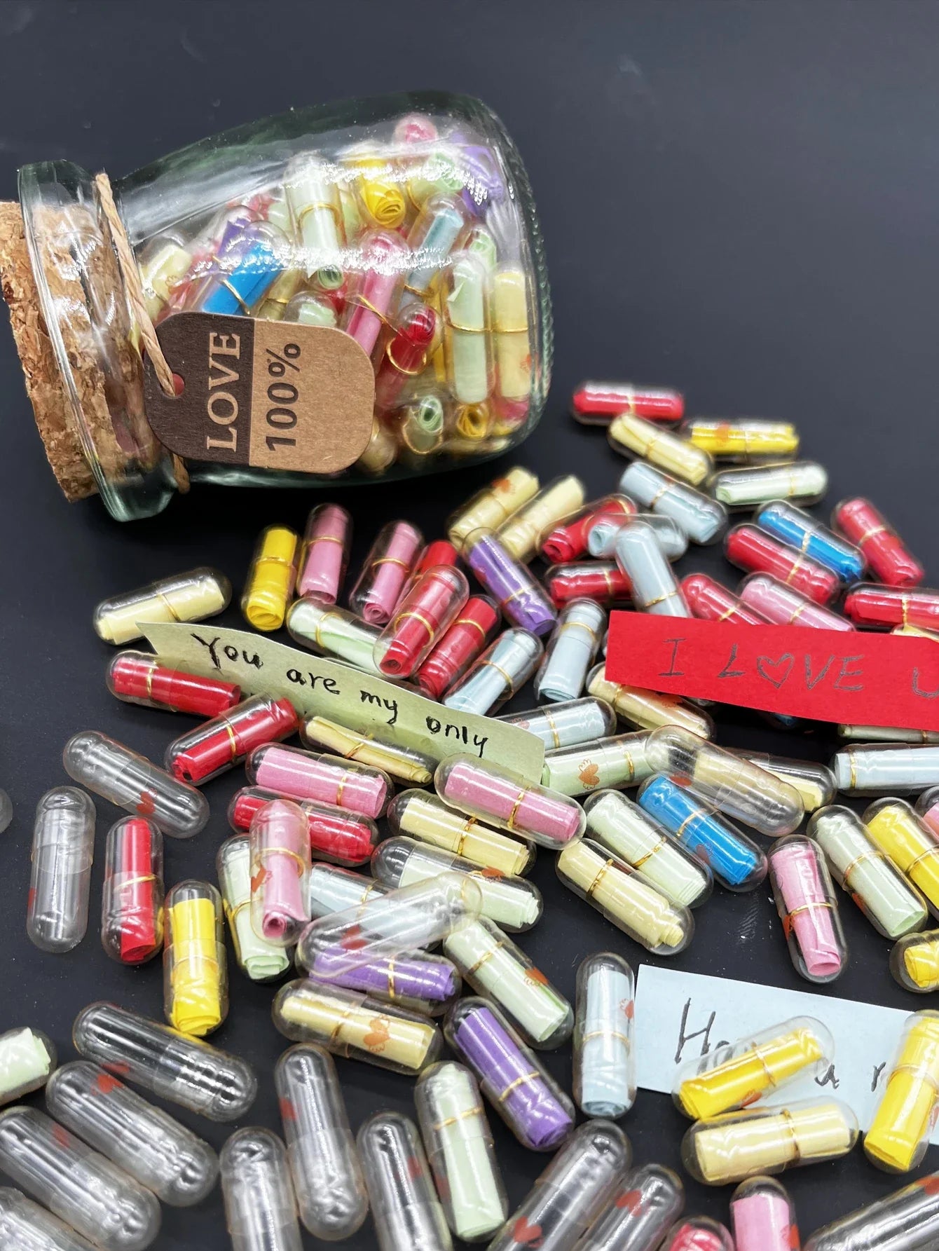 50pcs Message Capsule Love Pills – Blank Notes Wishing Bottle