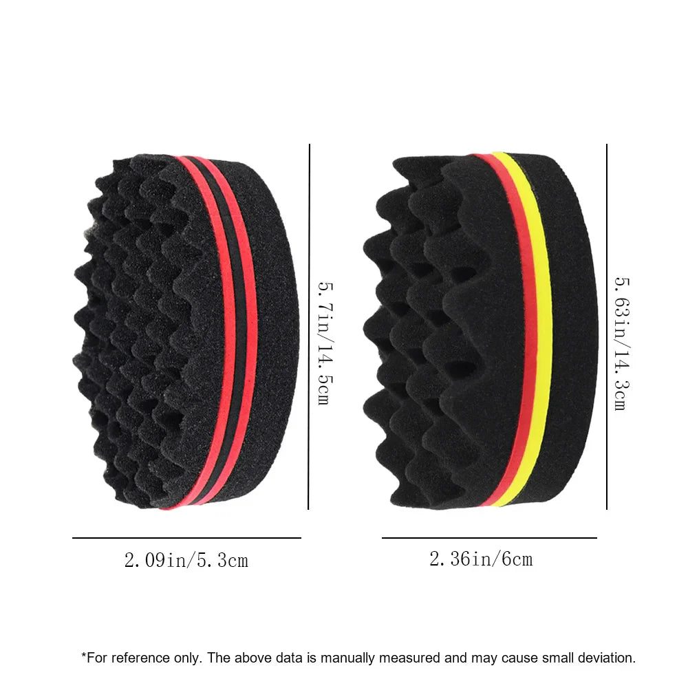 Double-Sided Twist Hair Sponge Brush – Afro Curl Styling