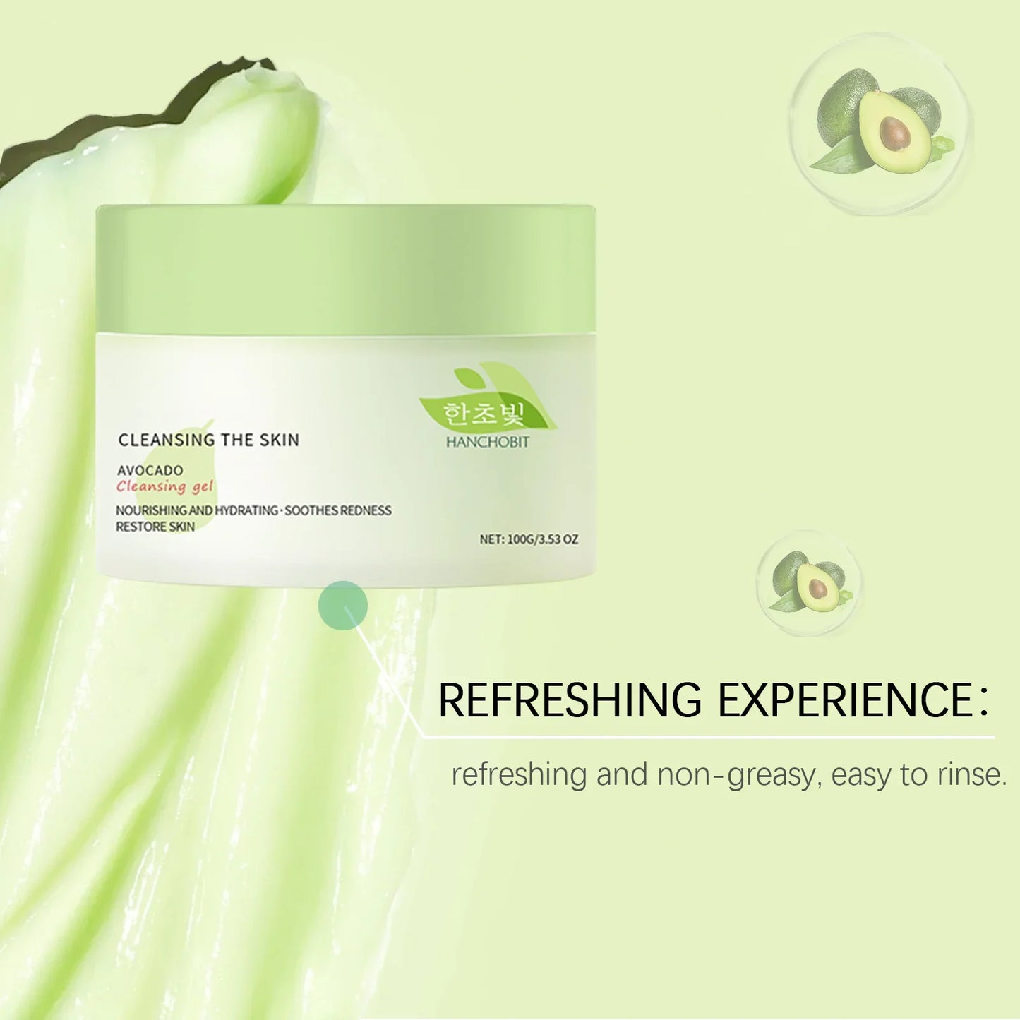 OceAura Avocado Makeup Remover Gel – Gentle & Soothing 100g