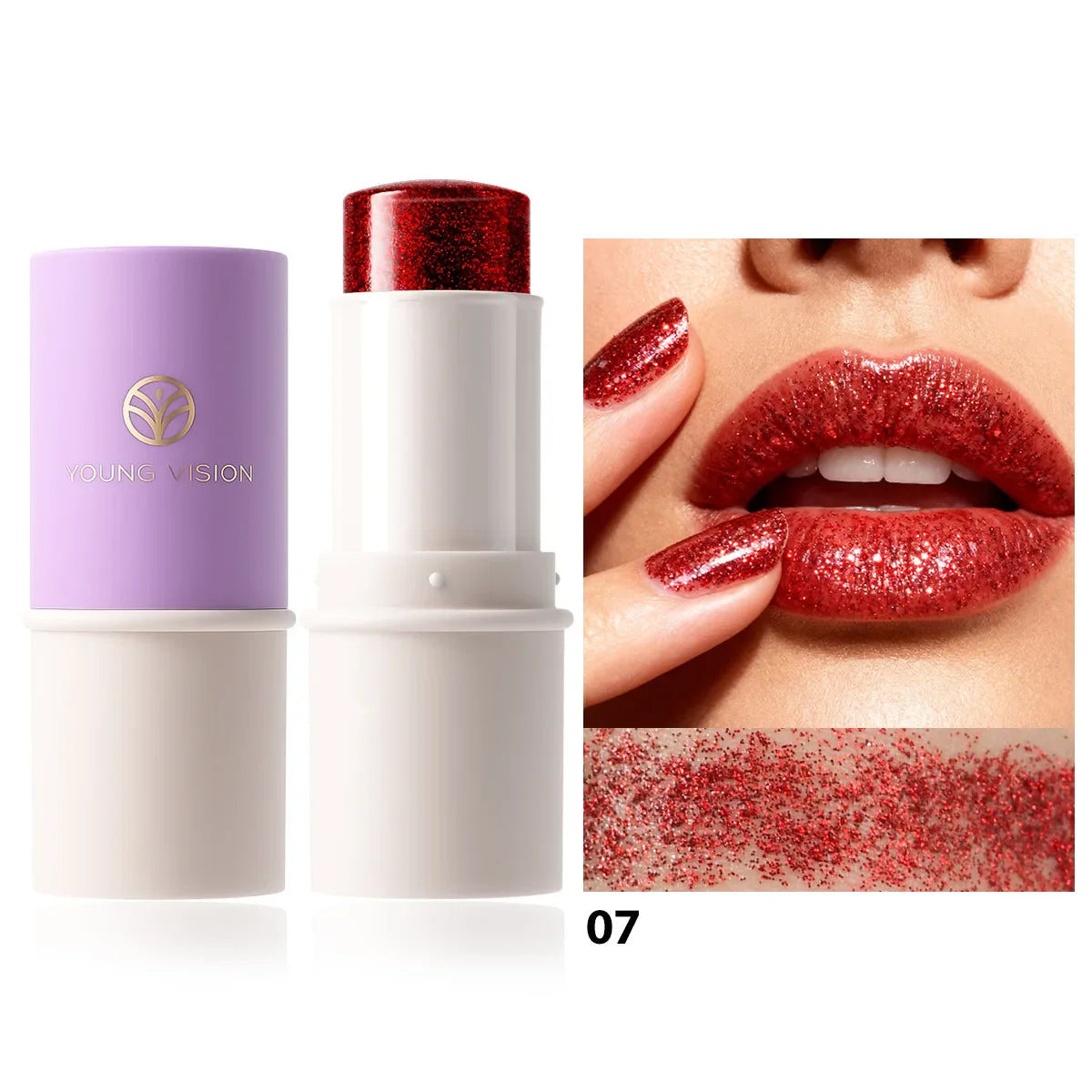 7-Color Face & Body Glitter Stick – Waterproof Festival Makeup