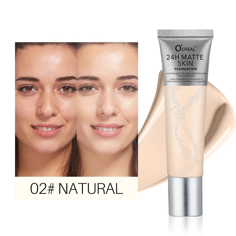 O'Cheal 6-Shade Matte Liquid Foundation & Concealer – 30ml