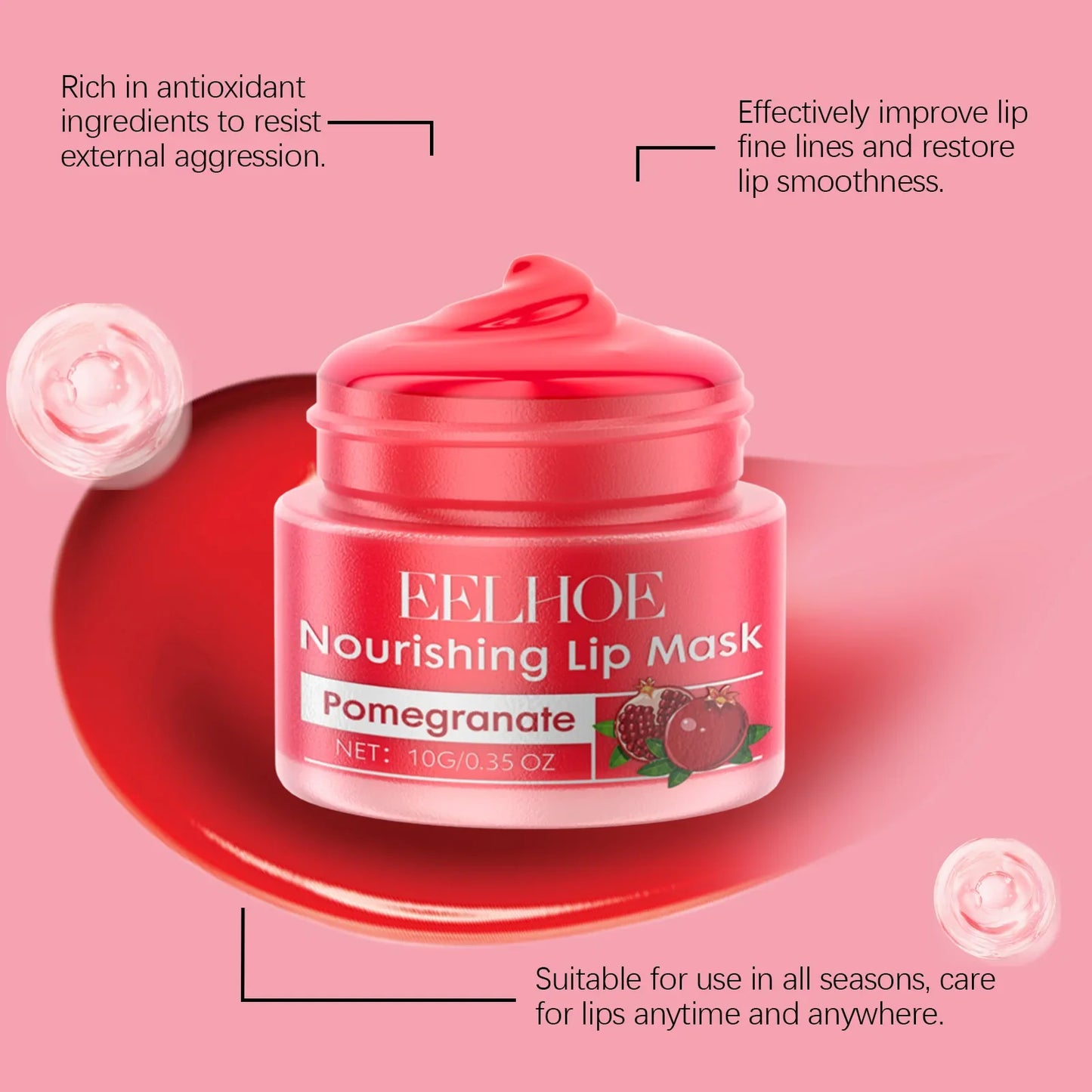 Pomegranate Lip Mask – Moisturizing, Nourishing & Smoothing
