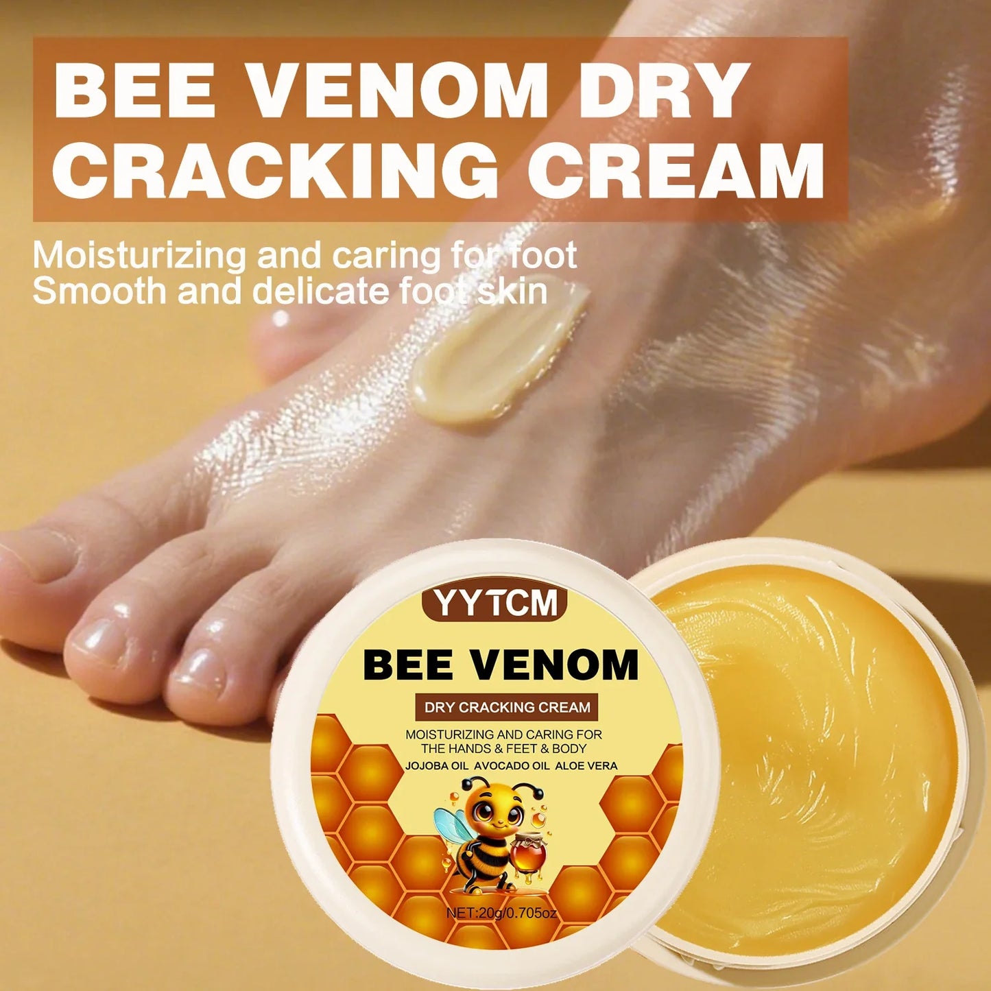 Bee Venom Hydrating Foot Cream – Smooth & Soft Skin 20g