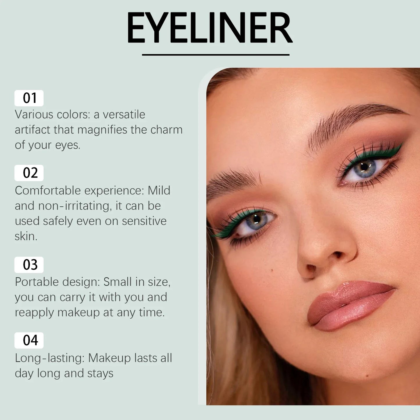 EELHOE Waterproof Liquid Eyeliner – 4 Colours, Sweatproof