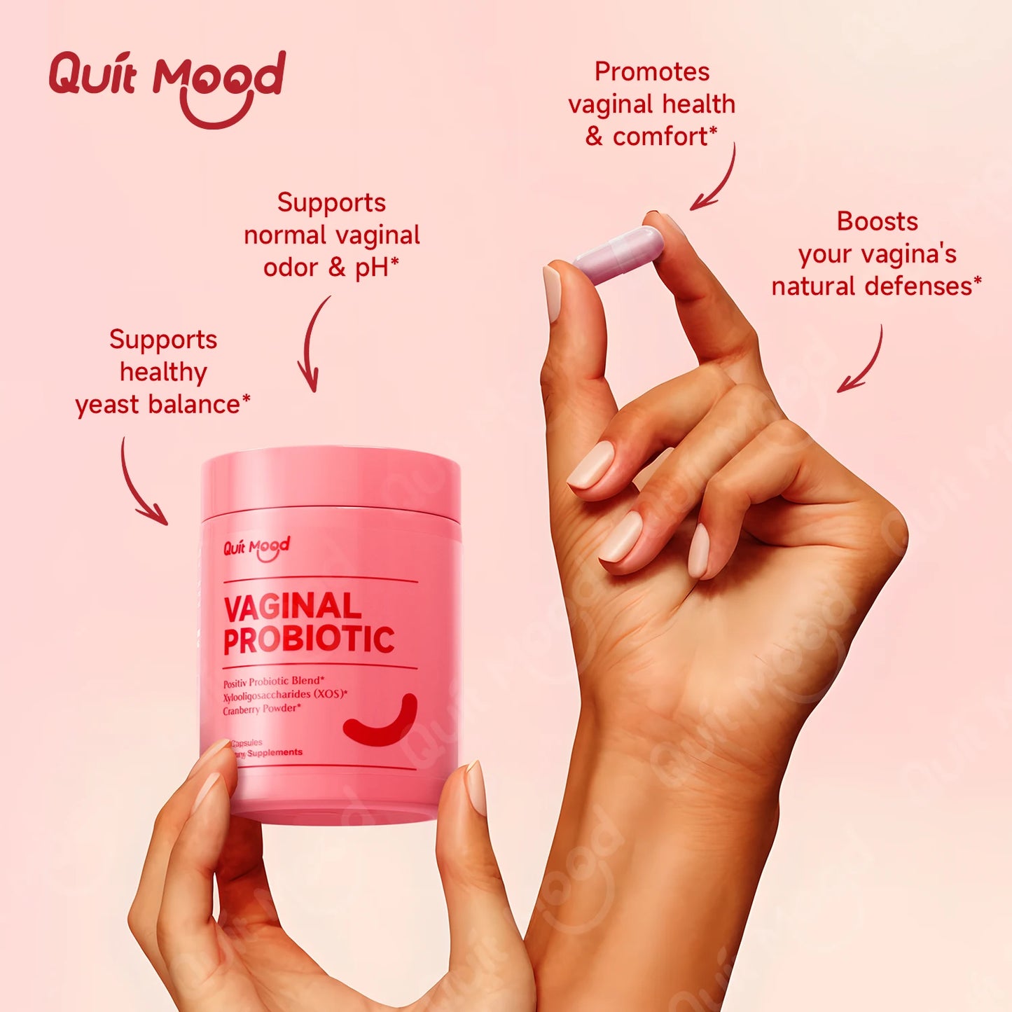 Quitmood Women’s Probiotic + Prebiotic with Cranberry Peaceful Pleasures Health and Wellness