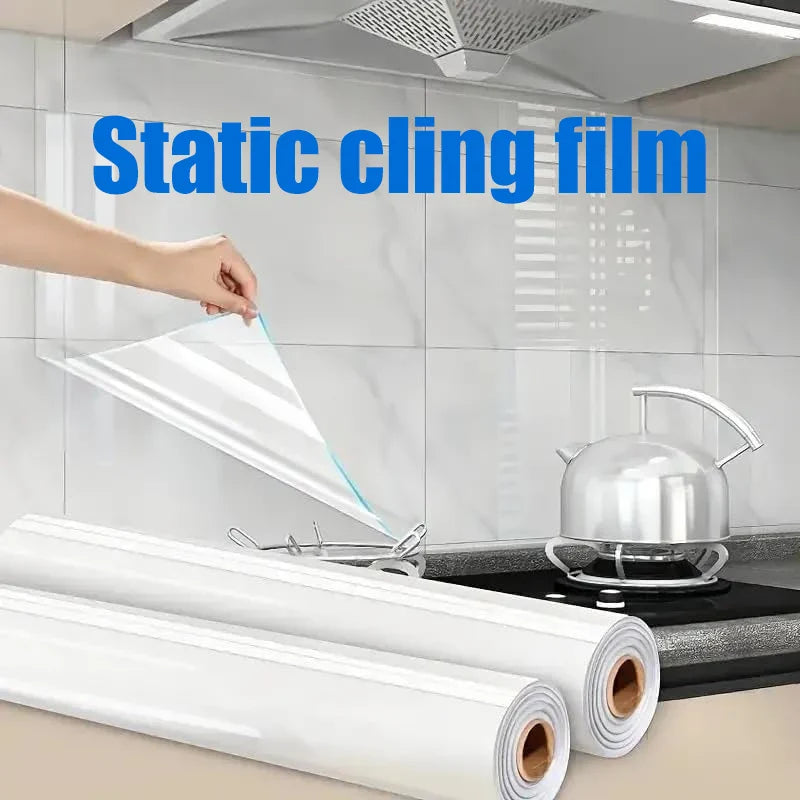 45cm Transparent Electrostatic Wall Film – Oil-Proof Kitchen