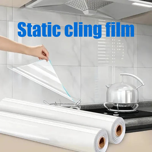 45cm Transparent Electrostatic Wall Film – Oil-Proof Kitchen Wall Protective Film Oasis Select