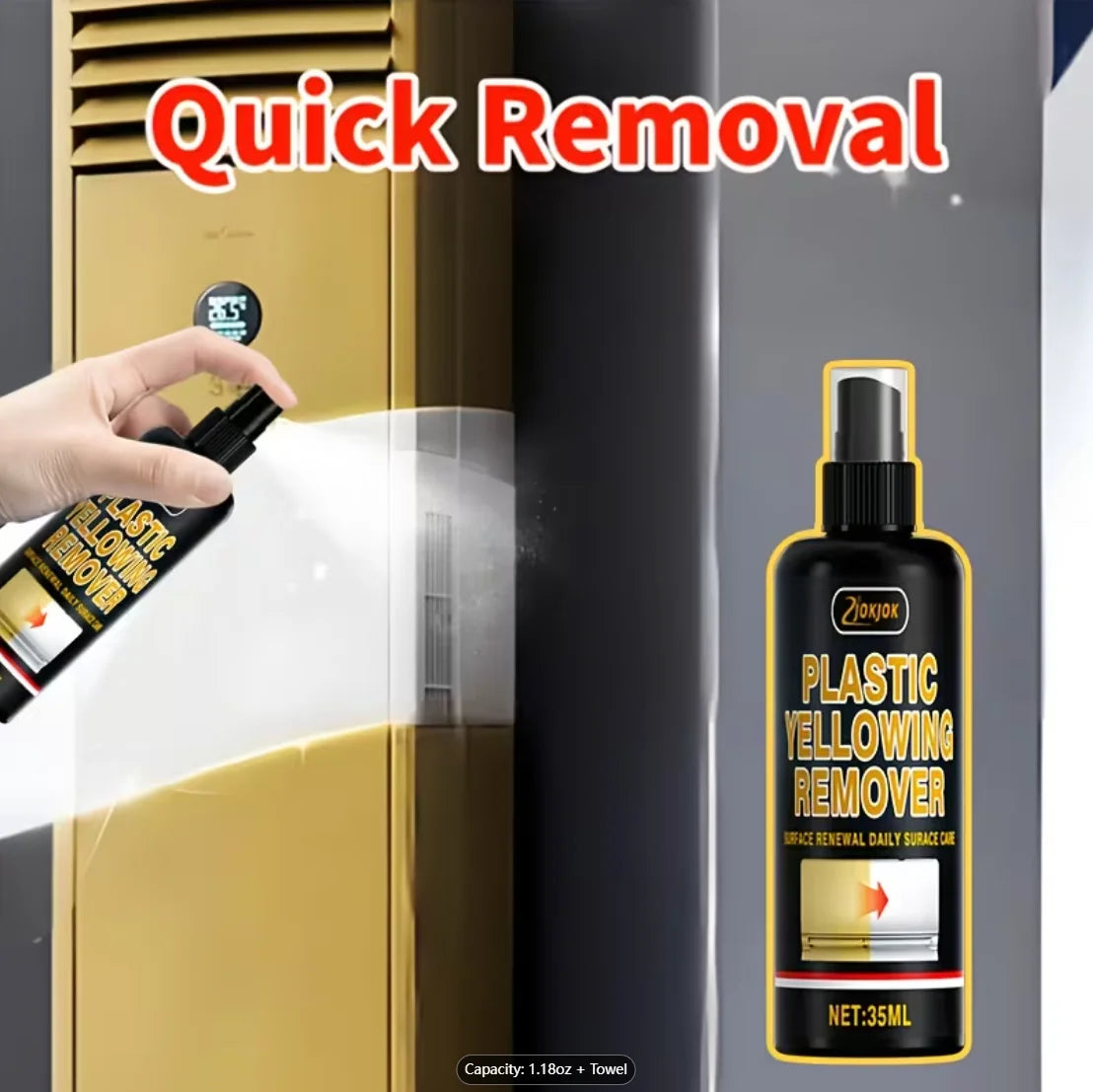 Plastic Yellowing Remover Spray – AC, Car & Appliance Restorer