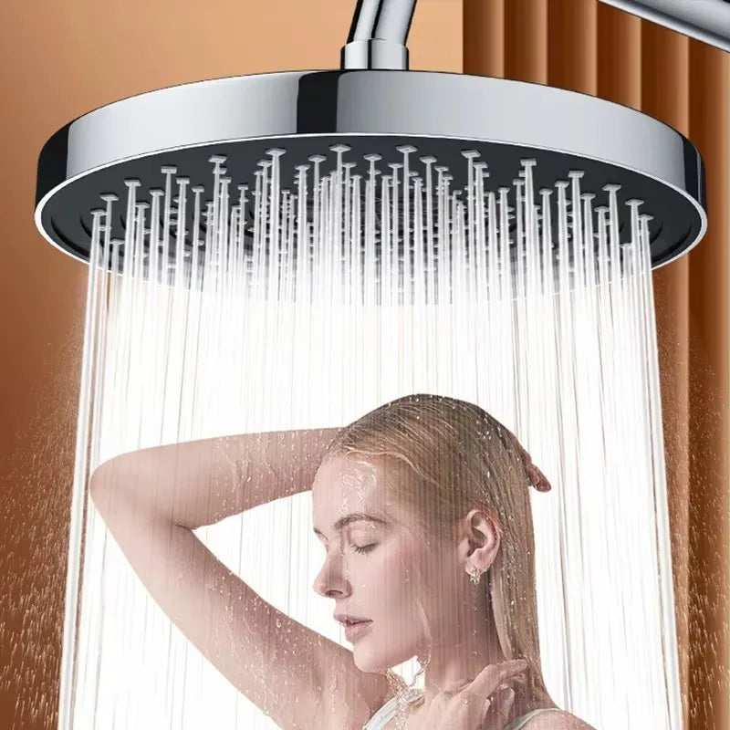 25cm Rainfall Shower Head | High-Pressure Round Top Spray