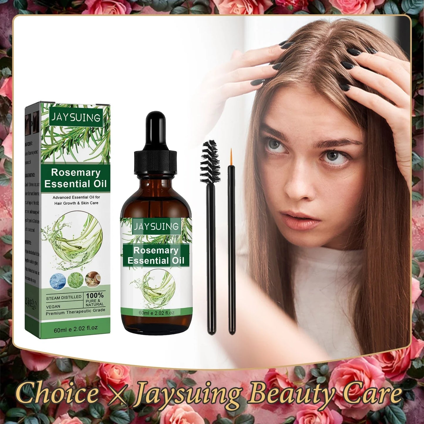 Rosemary Hair Growth Oil – Scalp, Lash & Eyebrow Serum 60ml