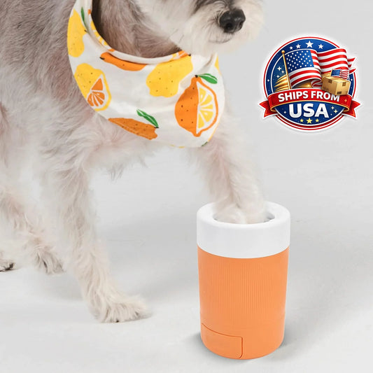 Portable Dog Paw Cleaner Cup with Soft Silicone Brush Peaceful Pleasures Health and Wellness