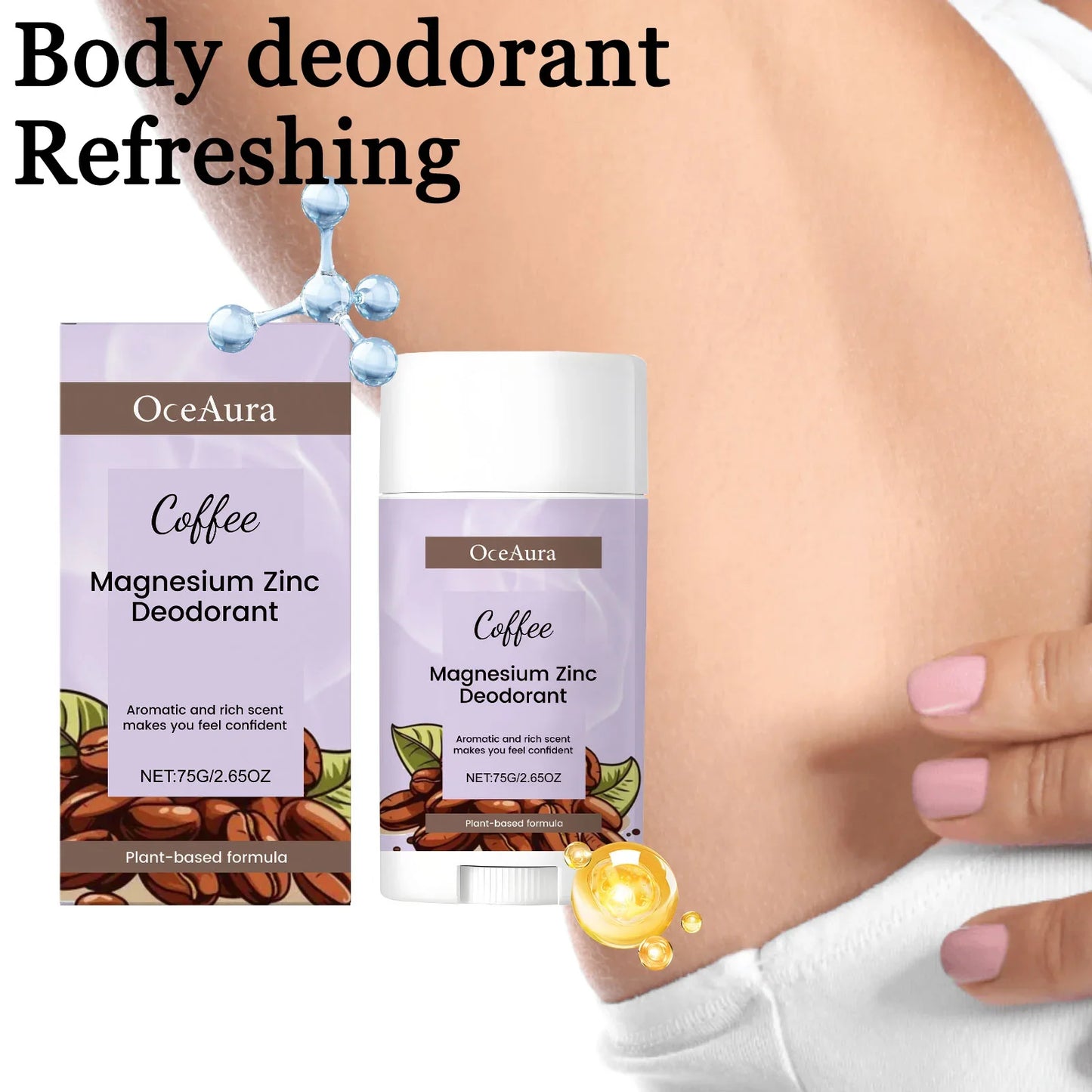 75g Moisturizing Body Deodorant Balm Stick – Alcohol-Free