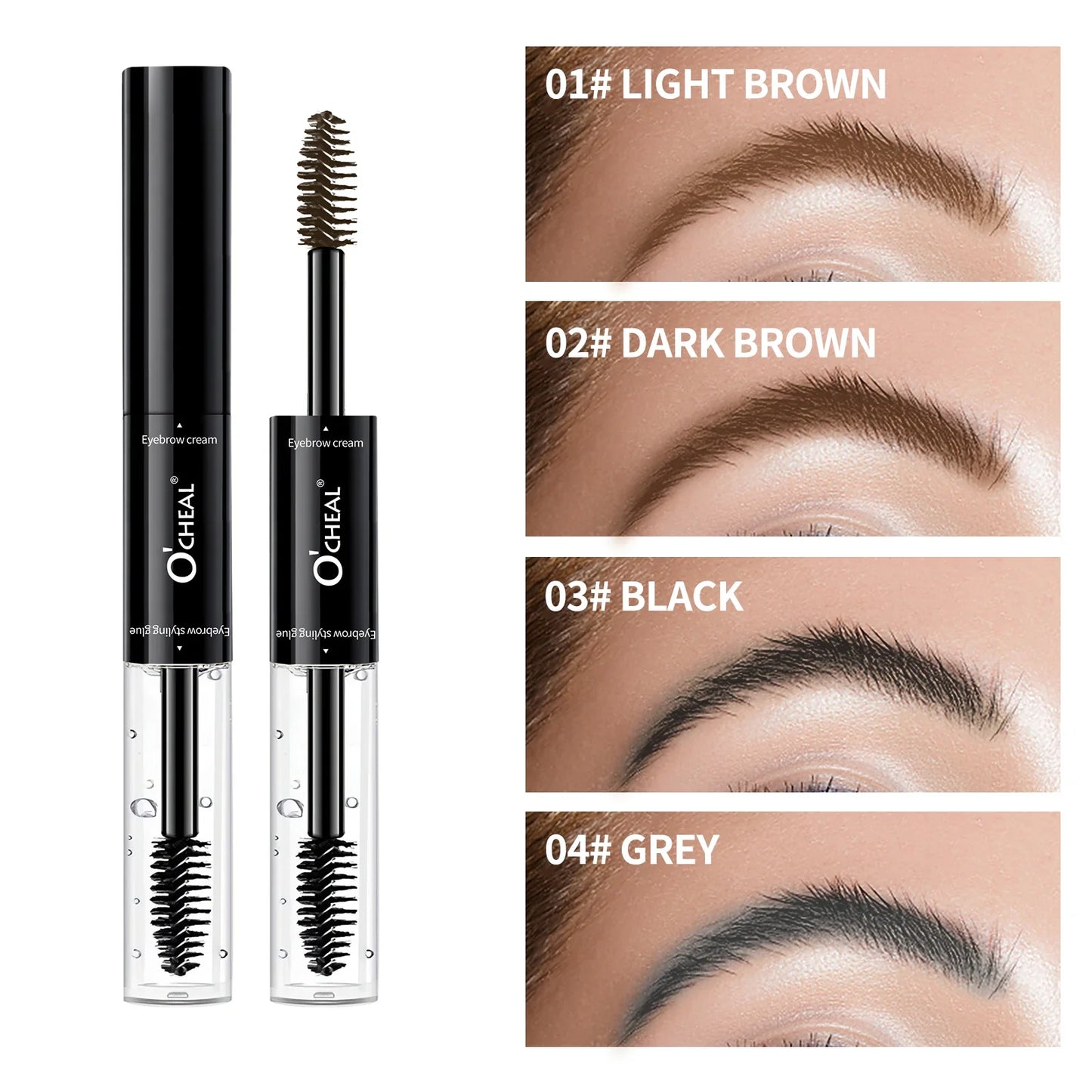 O'Cheal 2-in-1 Mascara & 3D Brow Wax | Curl, Lengthen & Define