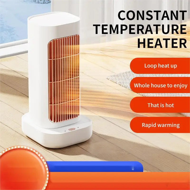HOMEFISH Small Desktop Space Heater – Quiet & Fast Warming