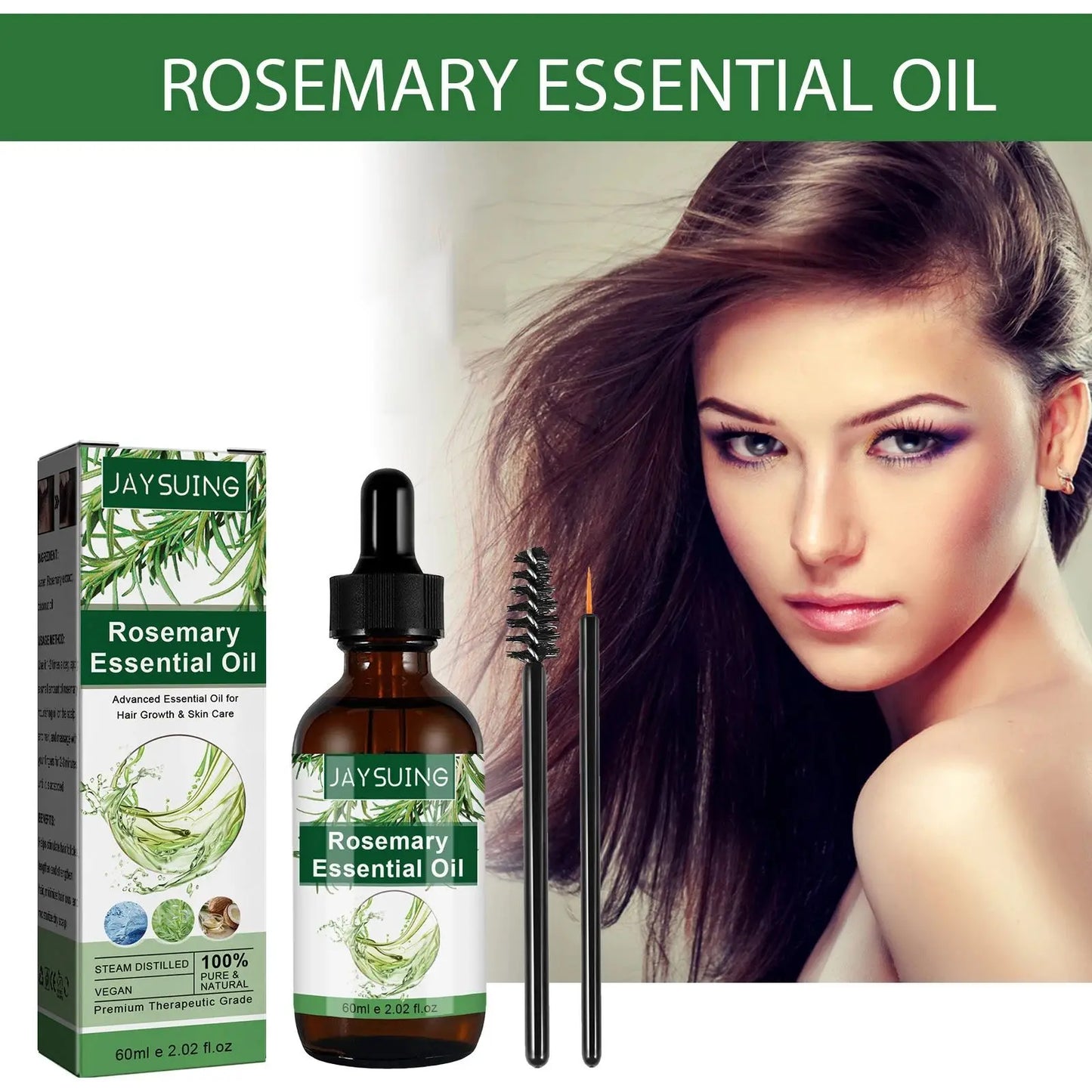 Rosemary Hair Growth Oil – Scalp, Lash & Eyebrow Serum 60ml