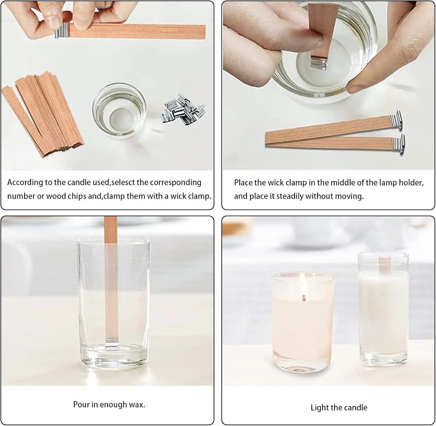 61m Cotton Braided Candle Wicks – 2-Roll DIY Candle Making Set
