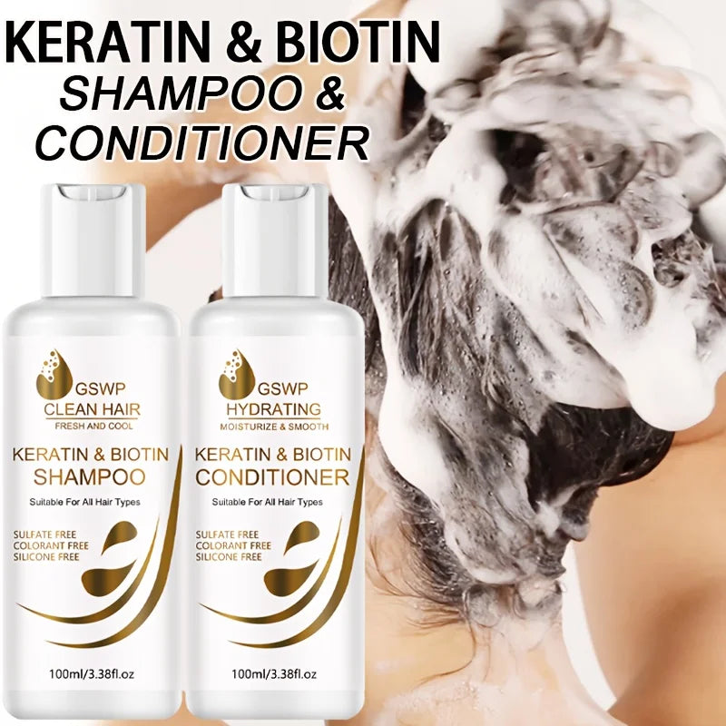 GSWP Keratin Biotin Shampoo & Conditioner Set 200ml