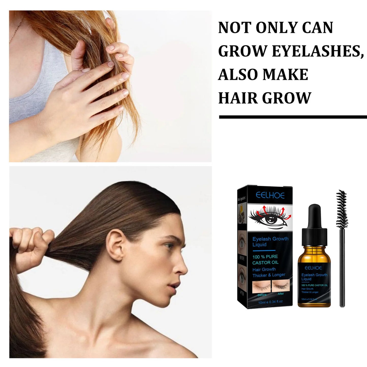 Castor Oil Eyelash Growth Serum – Thicker Lashes | Eelhoe