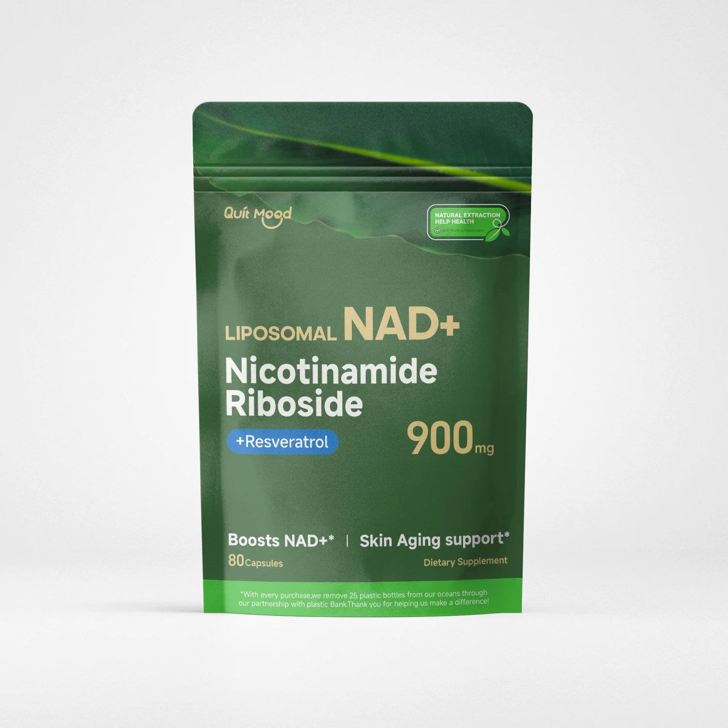 NR900 Supplement - Liposomal Nicotinamide Riboside, Resveratrol, Quercetin by Quitmood- High Purity NAD Supplement for Ski Peaceful Pleasures Health and Wellness