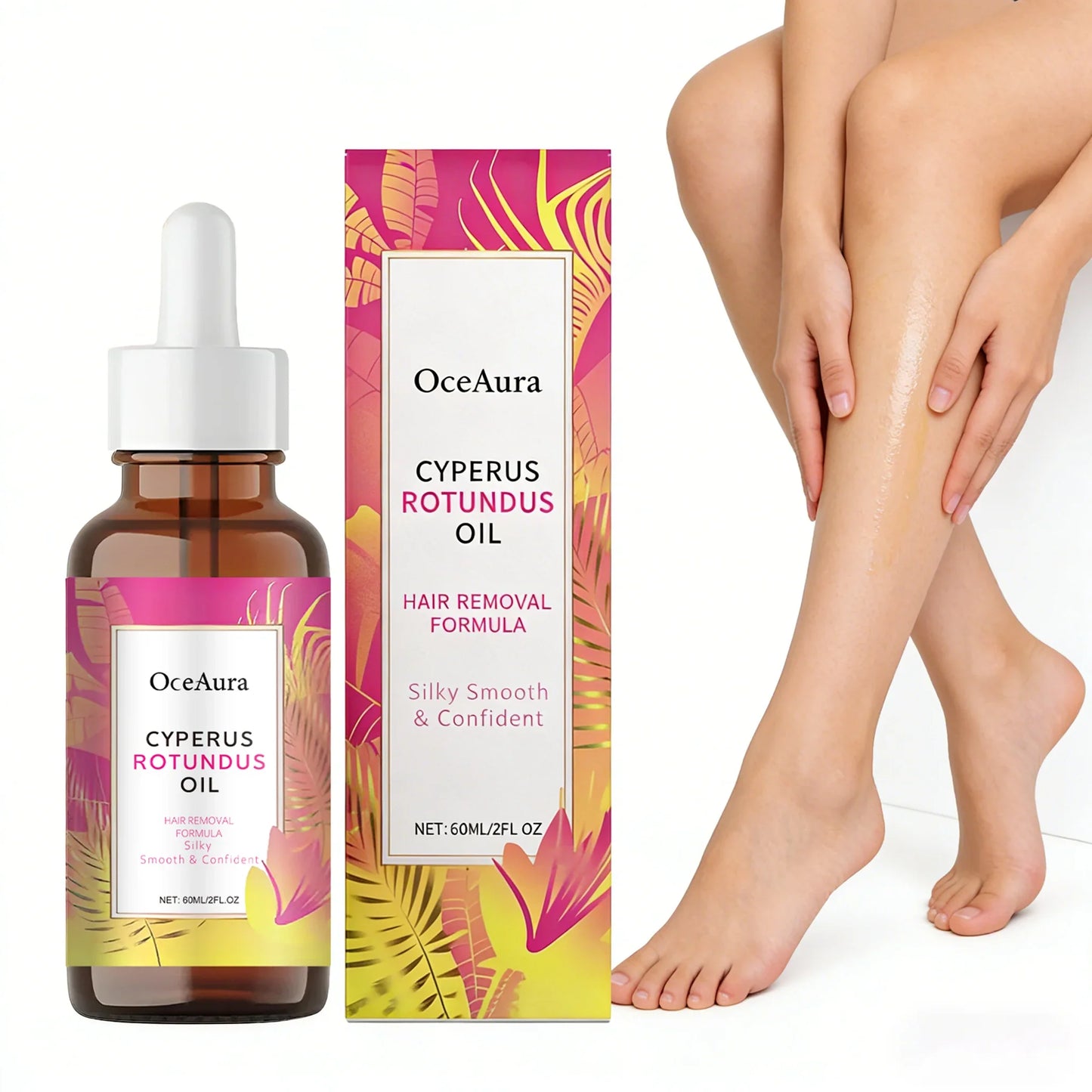 OceAura 60ml Hair Removal Essence Oil – Jojoba & Aloe