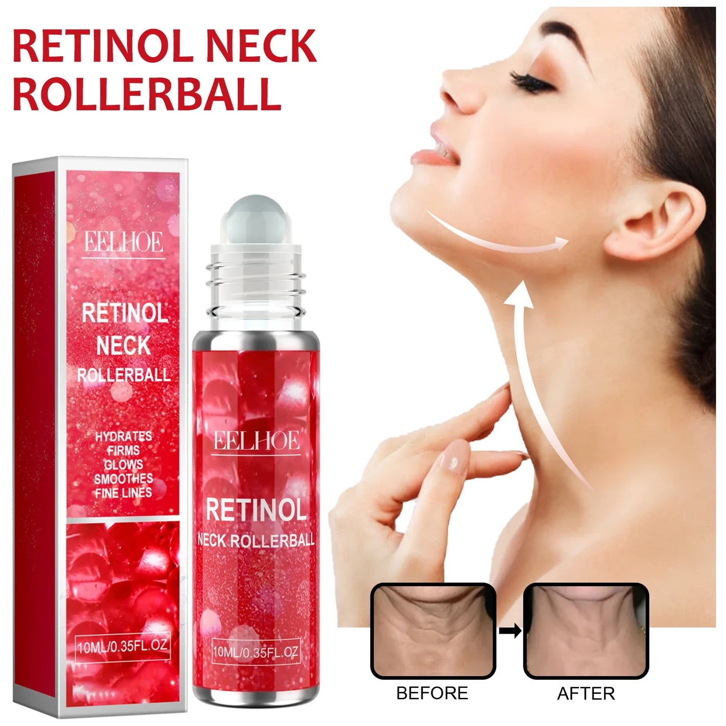 Retinol Neck Serum Roller – Firm, Lift & Moisturize