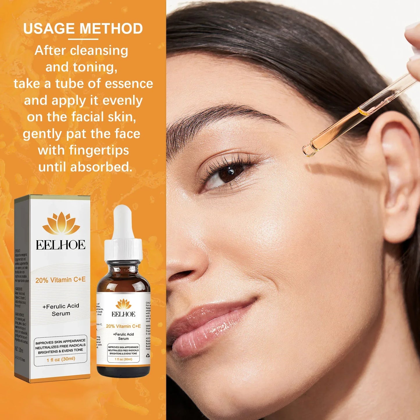 Vitamin C+E Face Serum 30ml – Glow, Moisture & Elasticity