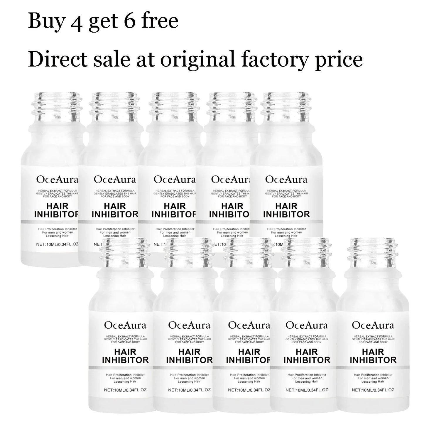 OceAura Hair Removal Serum – Gentle, Moisturizing, 10ml
