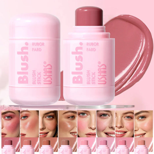 USHAS Cream Blush Stick – Dewy Glow, Waterproof & Long-Lasting Cream Blush Stick Oasis Select
