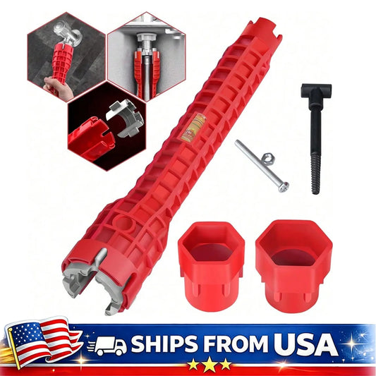 8-in-1 Multifunctional Plumbing Wrench & Faucet Sink Installer Tool Peaceful Pleasures Health and Wellness