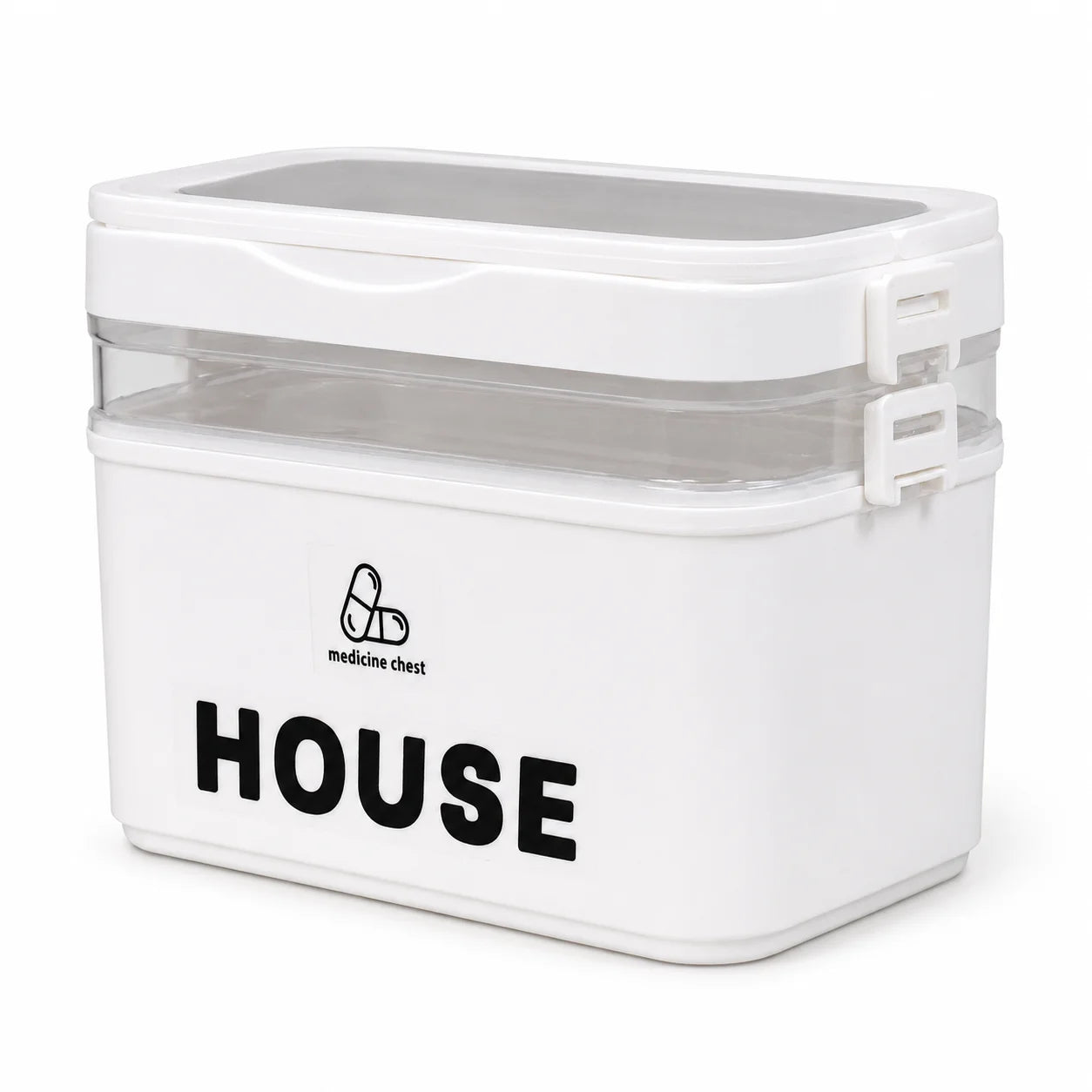YX Large-Capacity Multi-Tier Stackable Storage Box Practical Portable Home First Aid Emergency Kit with Transparent Lid and Handles Organizer for Pills Crafts Hair Accessories Cosmetics Small Items Kitchen Bathroom Office Dor Peaceful Pleasures Health and Wellness New model 3-layer United States