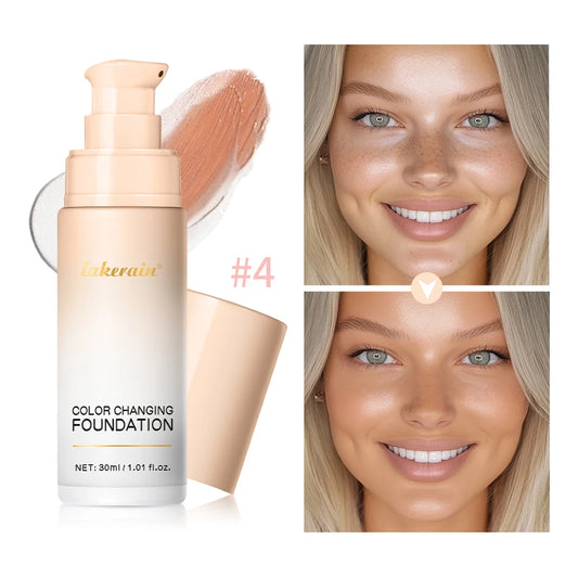 Color Changing Foundation Cream Oil-Control Matte BBCream Waterproof Concealer Liquid overage Matte Base Makeup Peaceful Pleasures Health and Wellness 4white