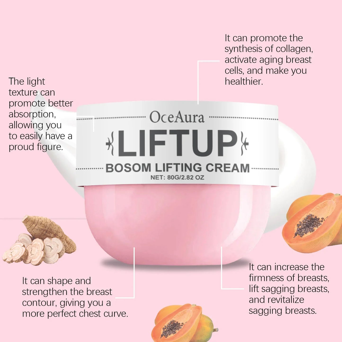 OceAura Firming Breast Cream – Nourishing Anti-Sagging 80g